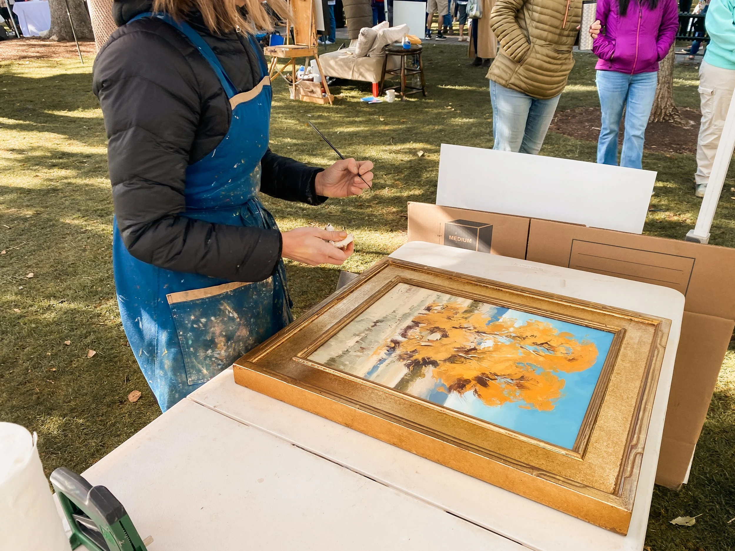 Allie Zeyer | "A Perfect Autumn" oil painting sold at the Jackson Hole QuickDraw 2024