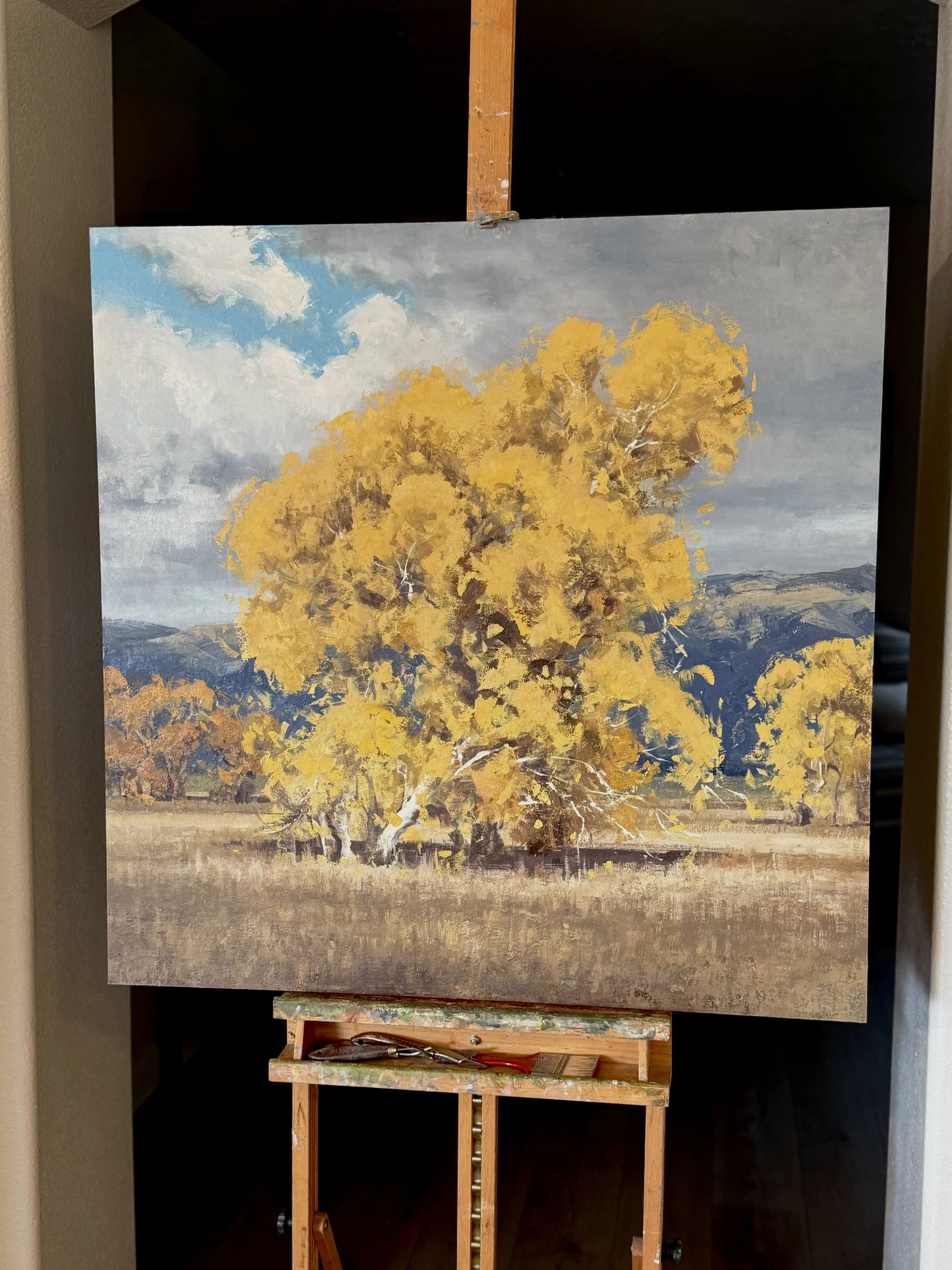 Painting with intention on the easel | Allie Zeyer Fine Art | Meridian Idaho