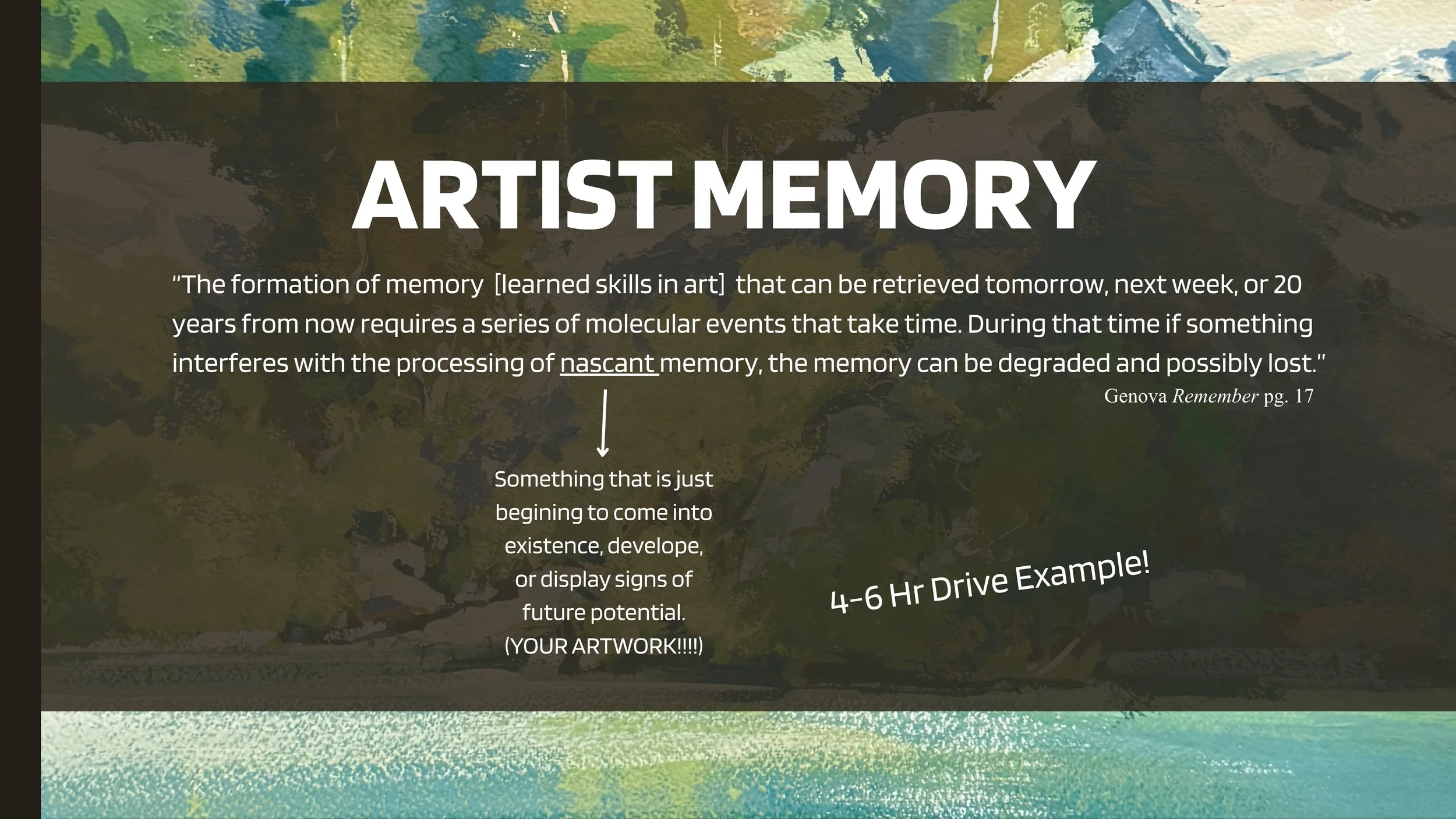The Art of Artistic Planning_Nascant Memory_4-6 Hr Drive Example.jpg