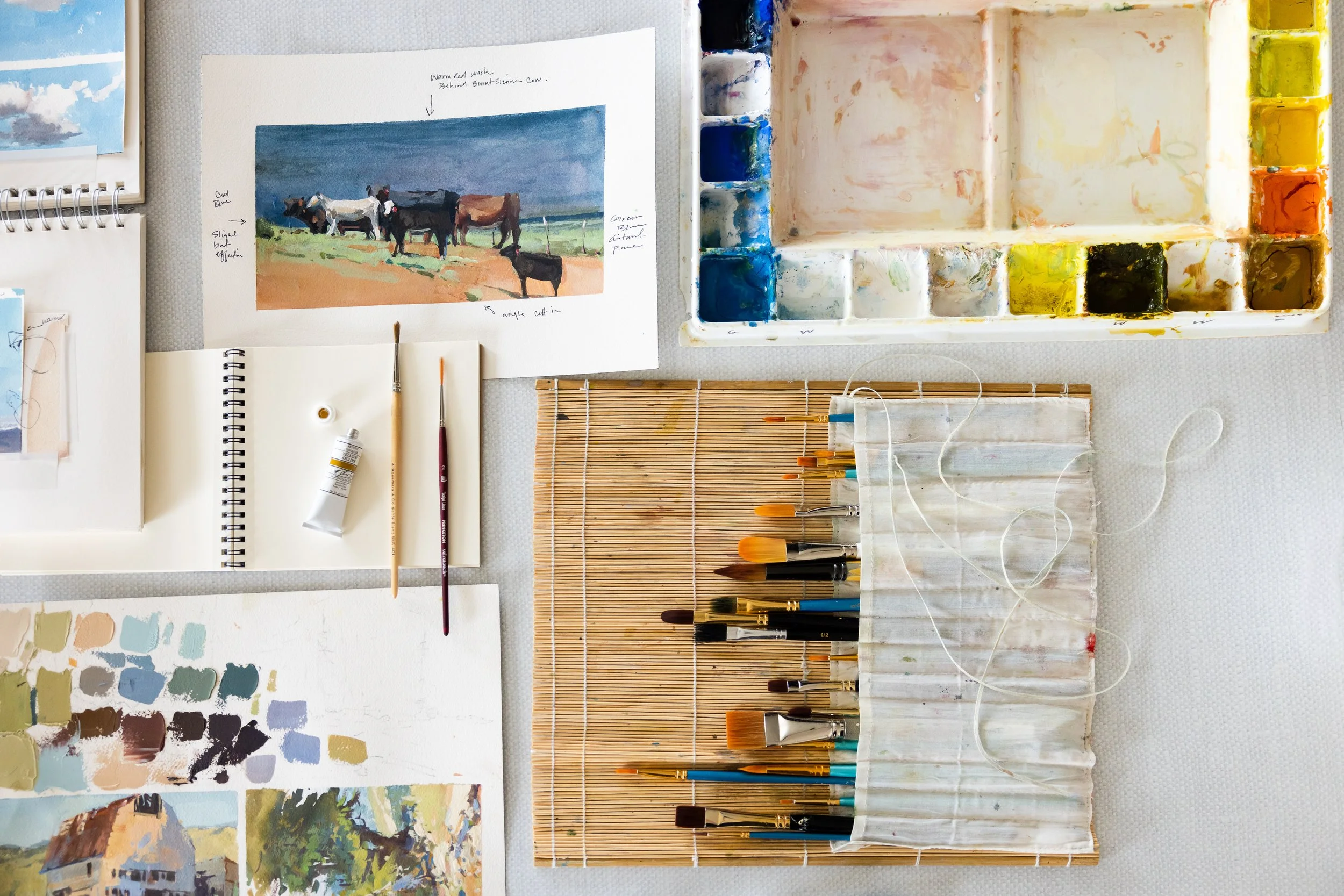 Idaho landscape painter Allie Zeyer's art supplies