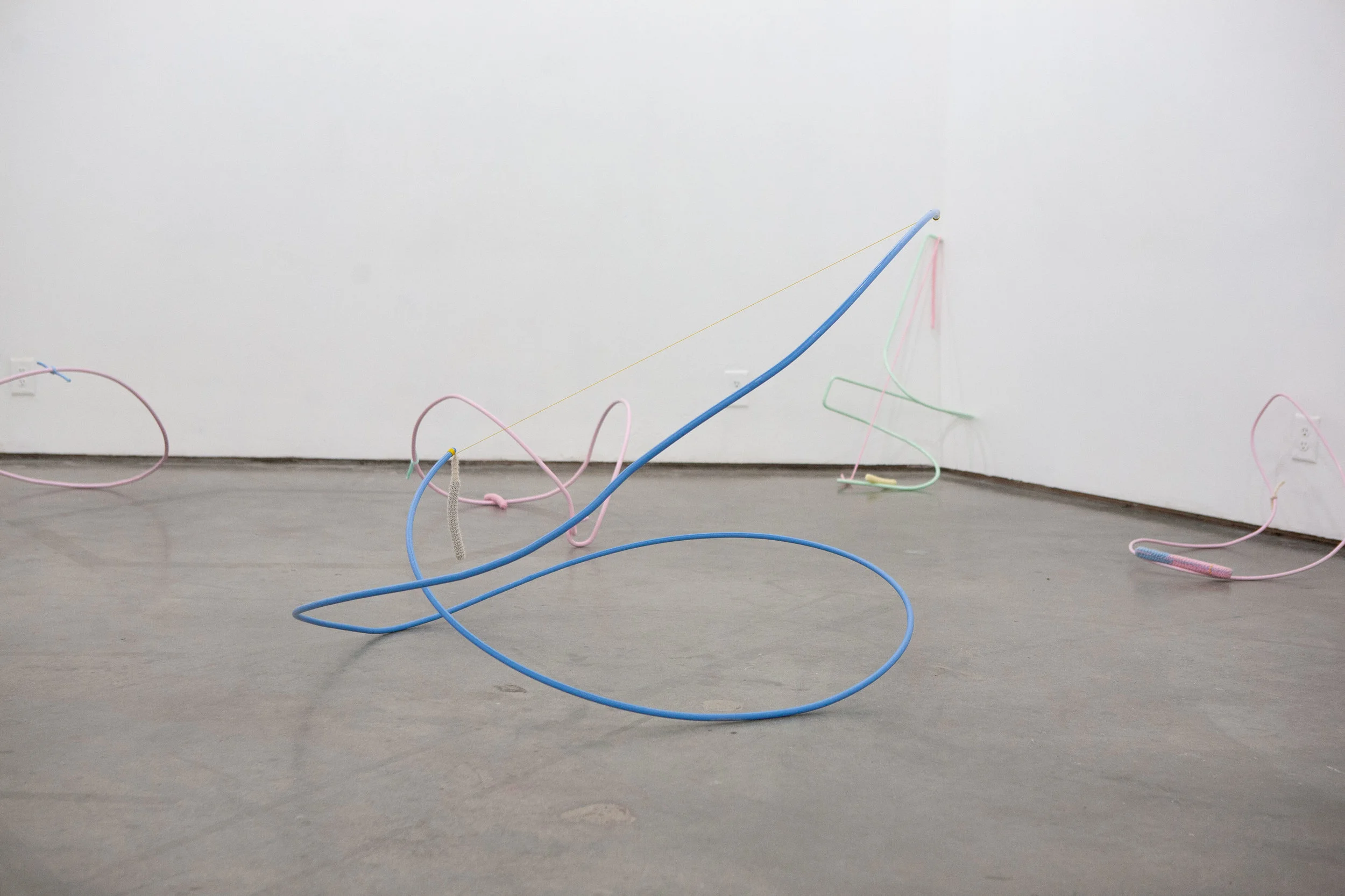 Untitled (Petra), 2019 Painted steel, string and yarn