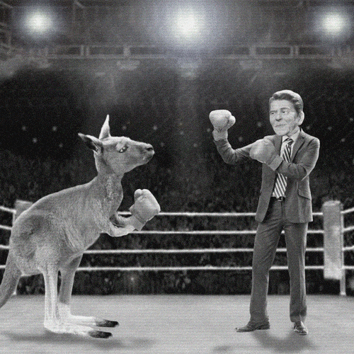 #40 – RONALD REAGAN. In 1981, America elected its first actor president, known for box office hits like "Knute Rockne, All American" and "Raging Roo 2: The Roo-venge".