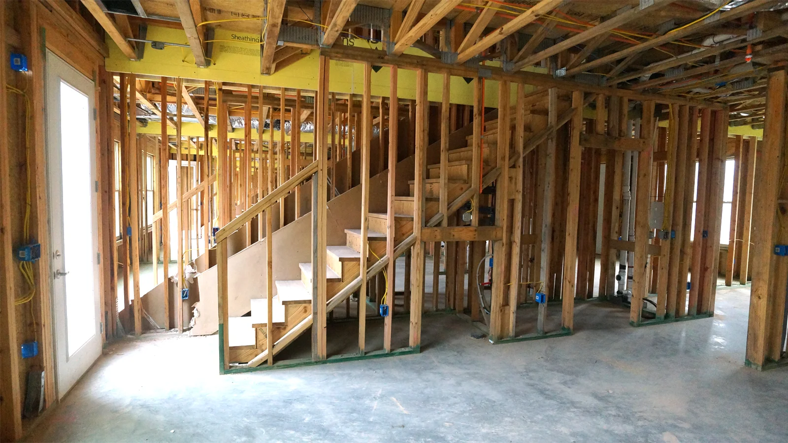 Interior framing in a Phase 2 unit