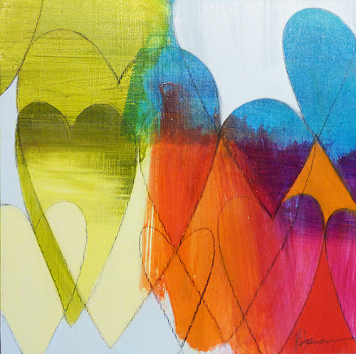The bright, happy colors of Julie Hansen's Heart Series pieces are a perfect gift for Valentine's Day. 