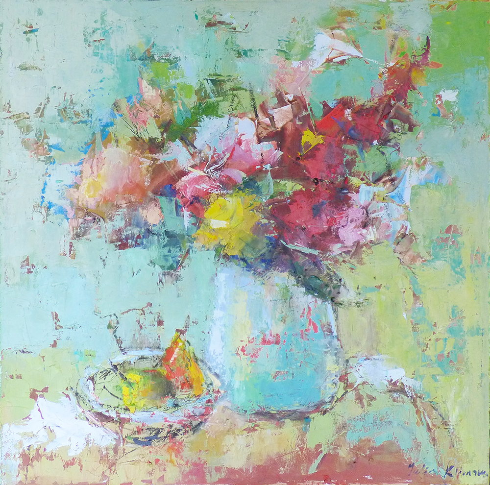 This lovely floral painting will surely outlast any bouquet of real flowers.