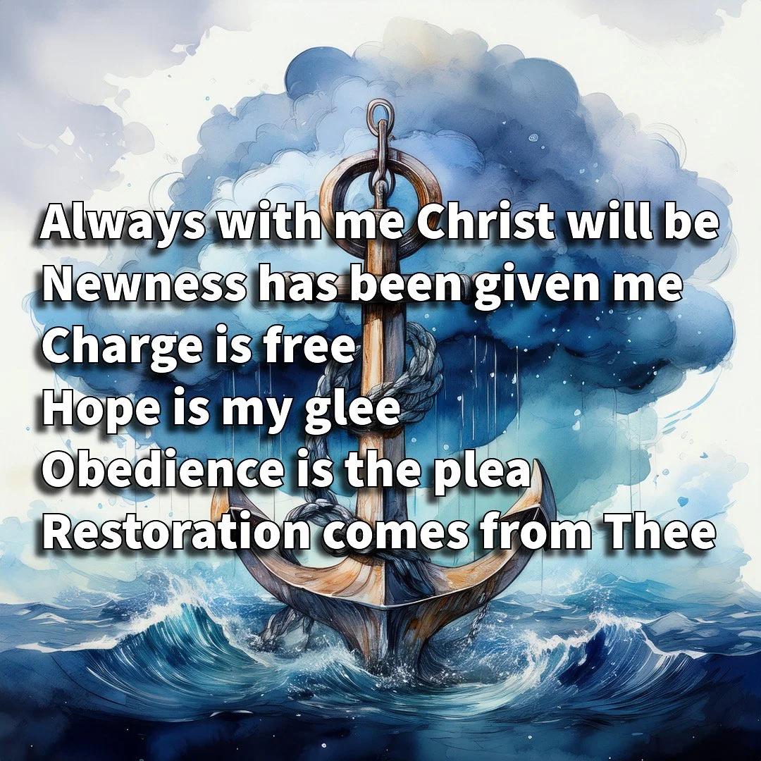 Anchor surrounded by waves symbolizing stability, renewal, and hope anchored in Christ through faith.