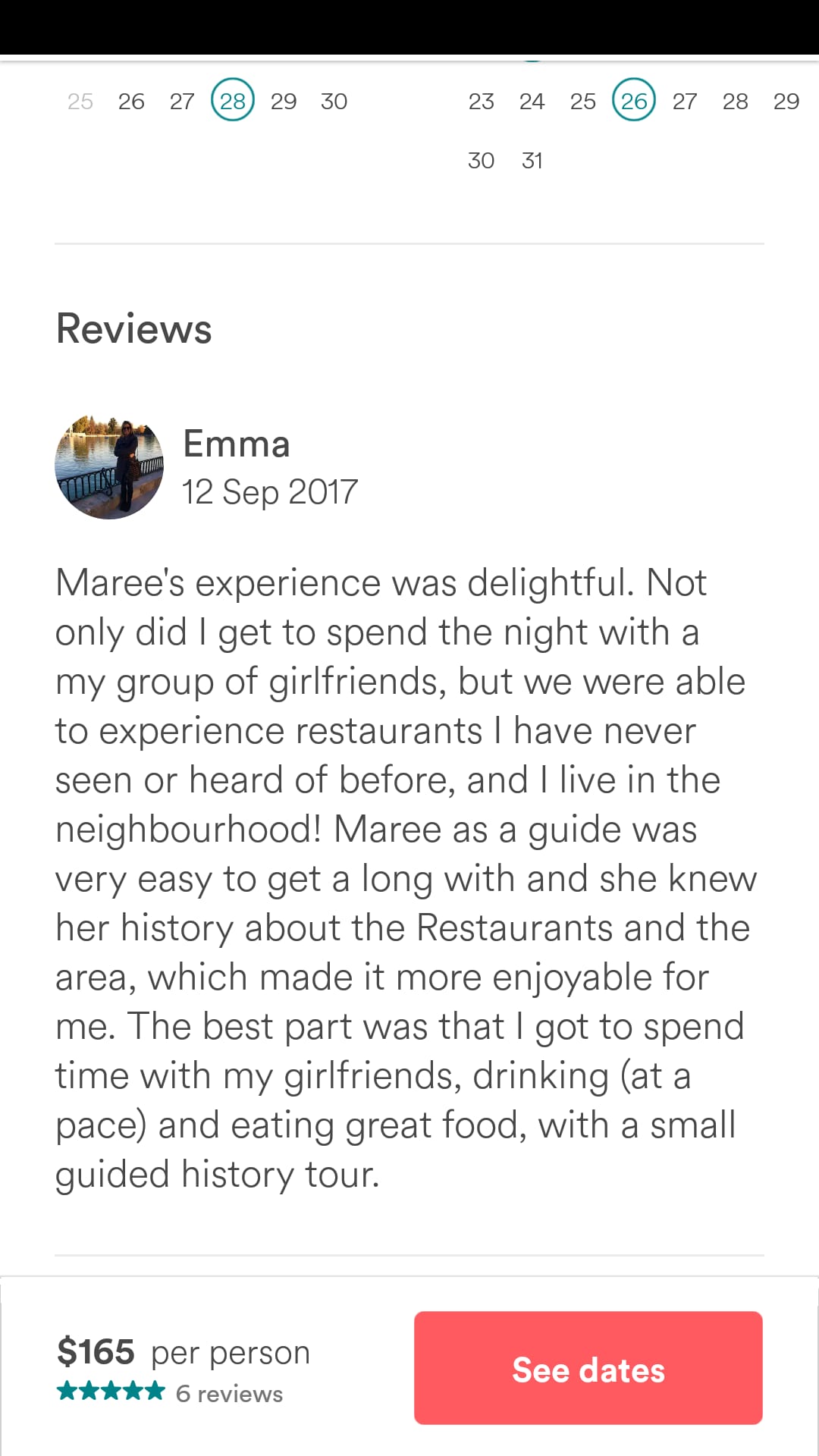 Reviews on Airbnb Experience