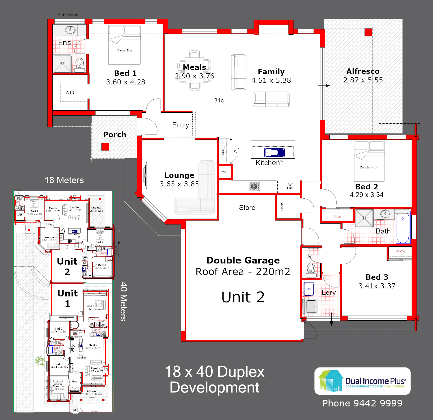 18 x 40 Duplex Block - Lot 2