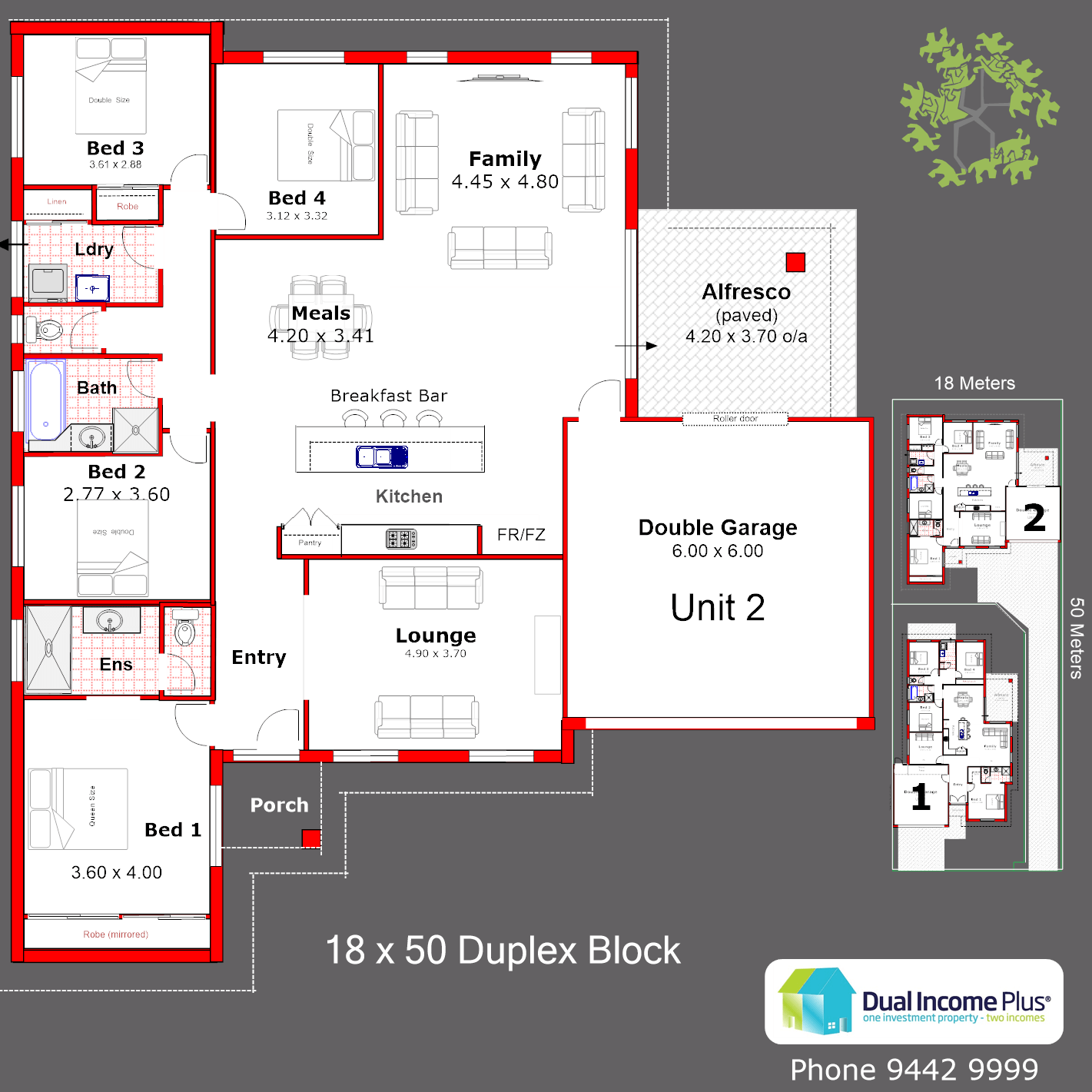 18 x 50 Duplex Block- Lot 2