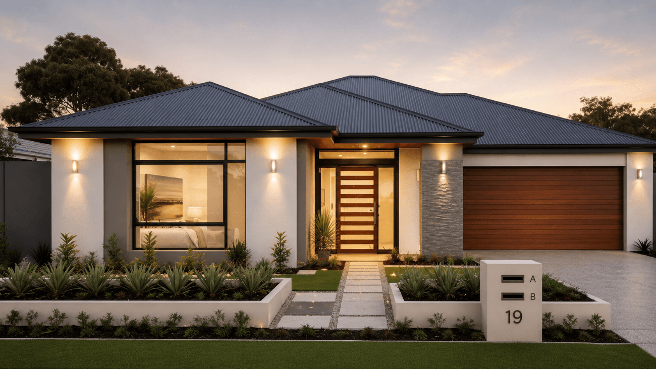 a photo of a dual key house design that can house two families