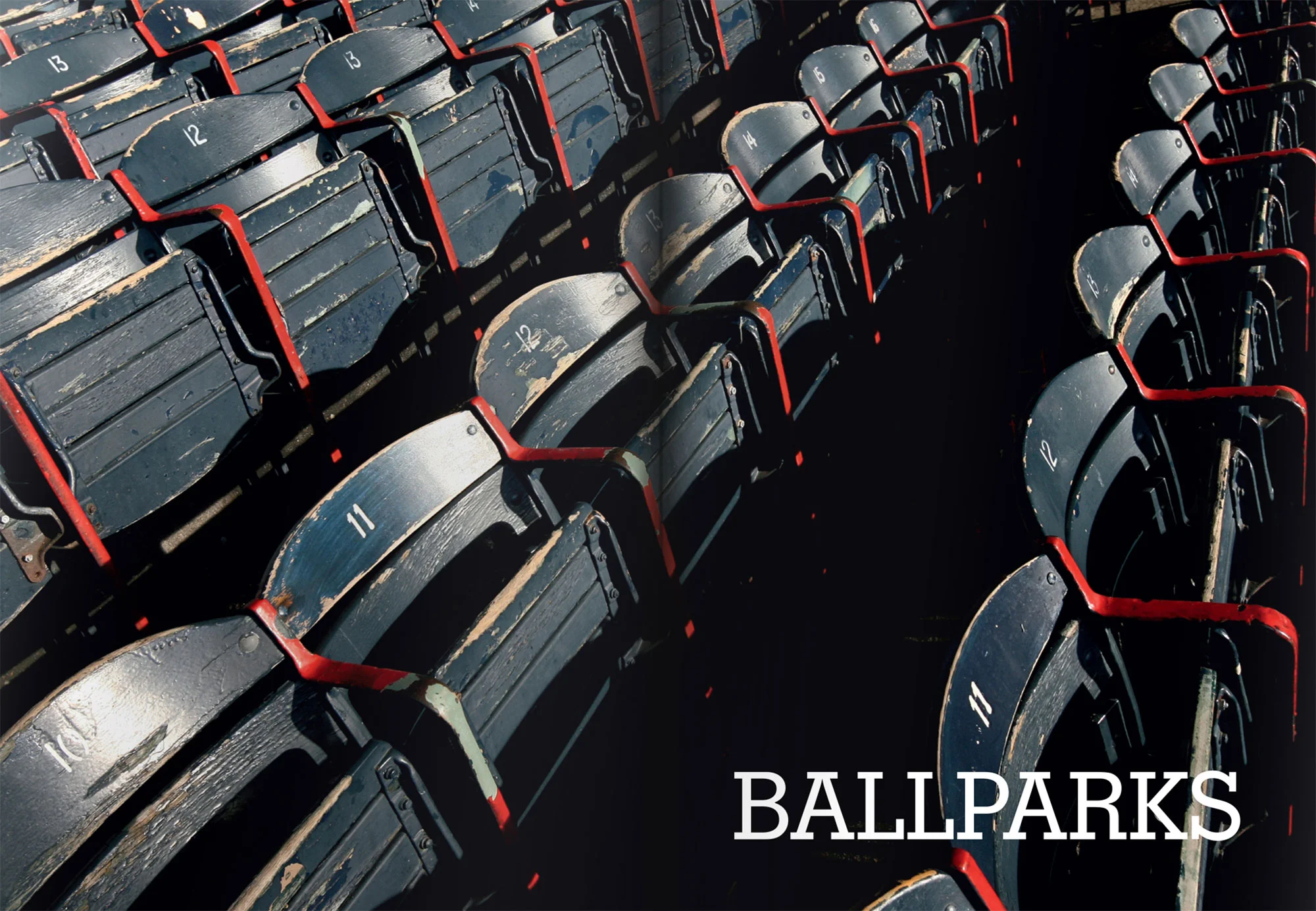 Rows of seats at a ballpark