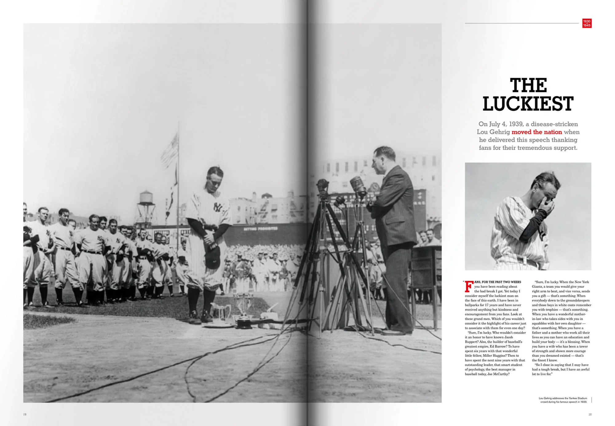 Lou Gehrig tribute