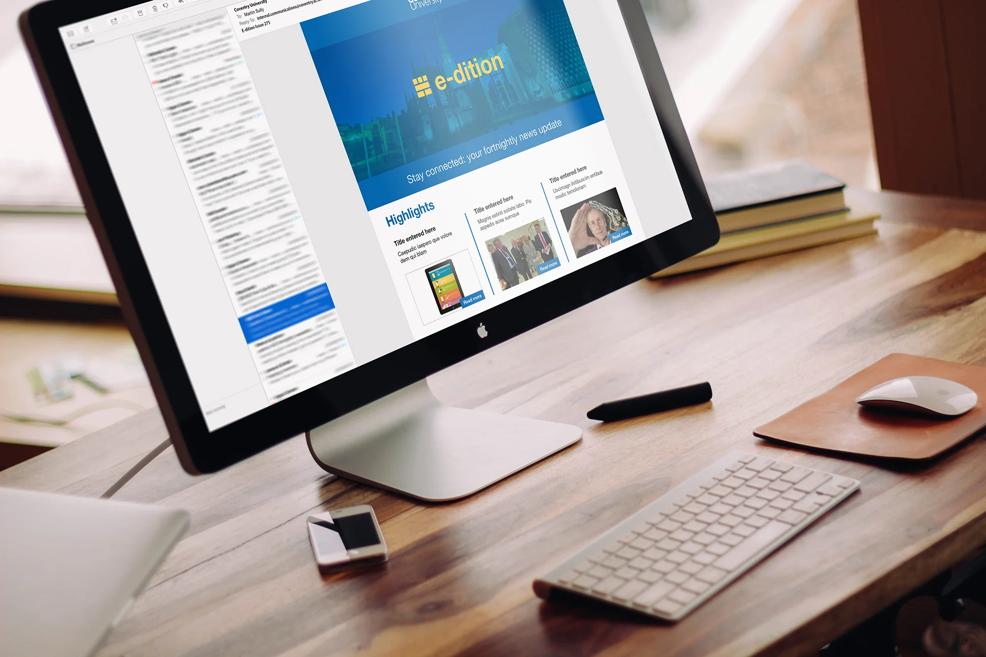 Bespoke email template design by Martin Sully