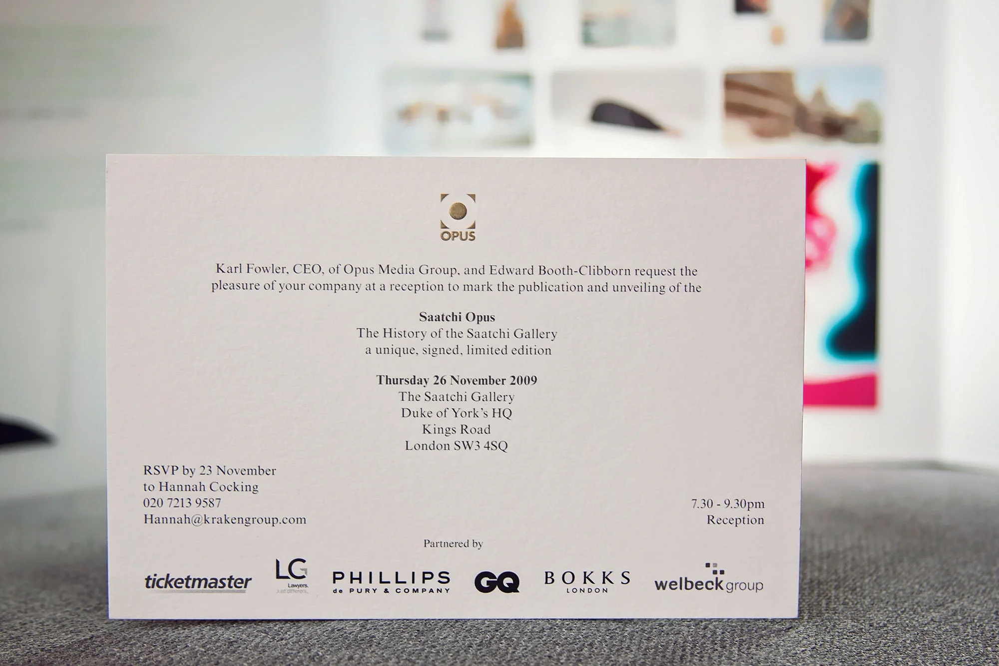 Printed direct mail invite. Graphic design by Martin Sully . Based in Auckland, New Zealand, and Newcastle, NSW, Australia.