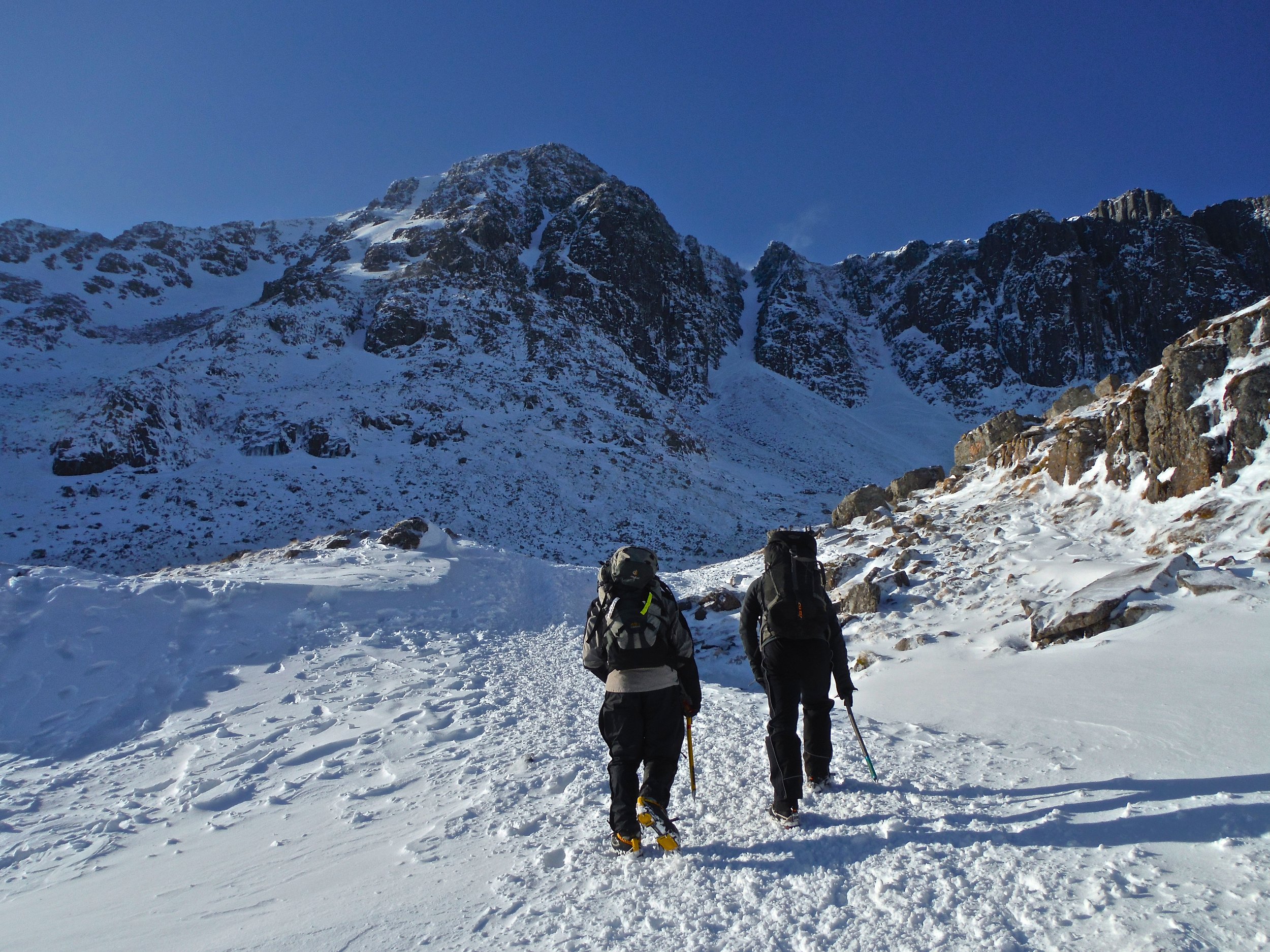 Moving quickly to the start of the climb