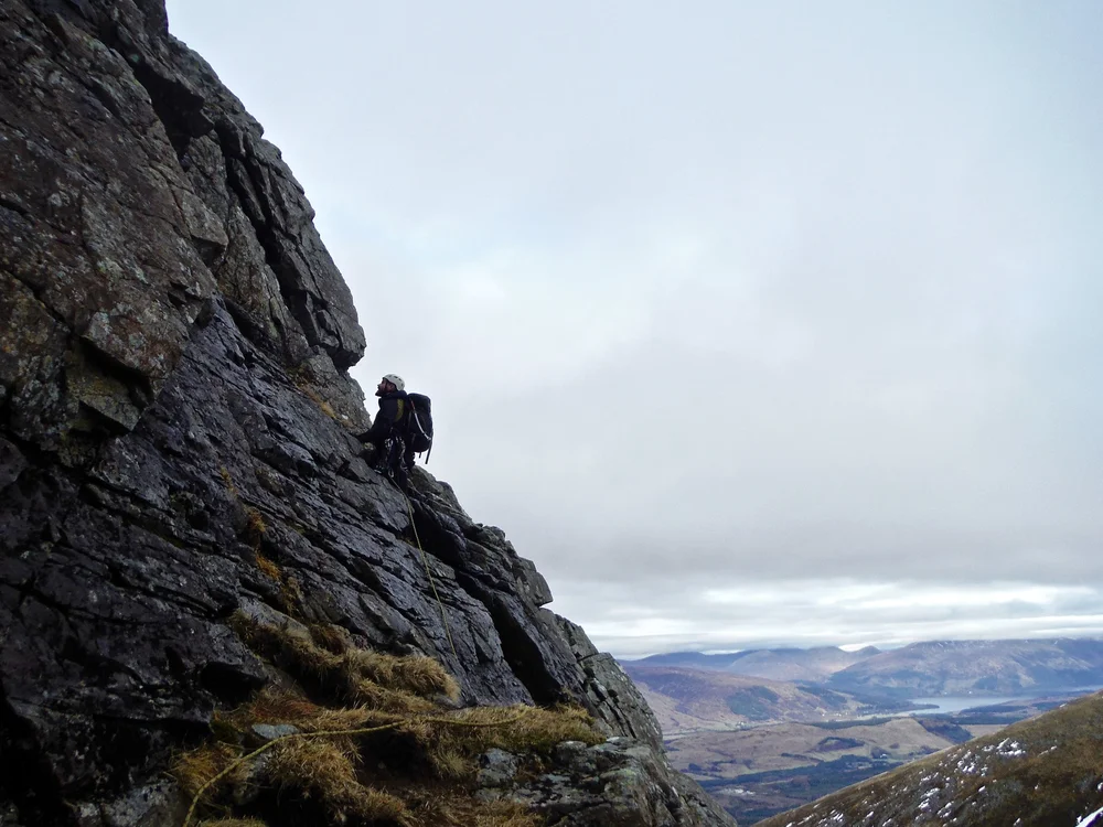 Chris eying up the first tricky section. 