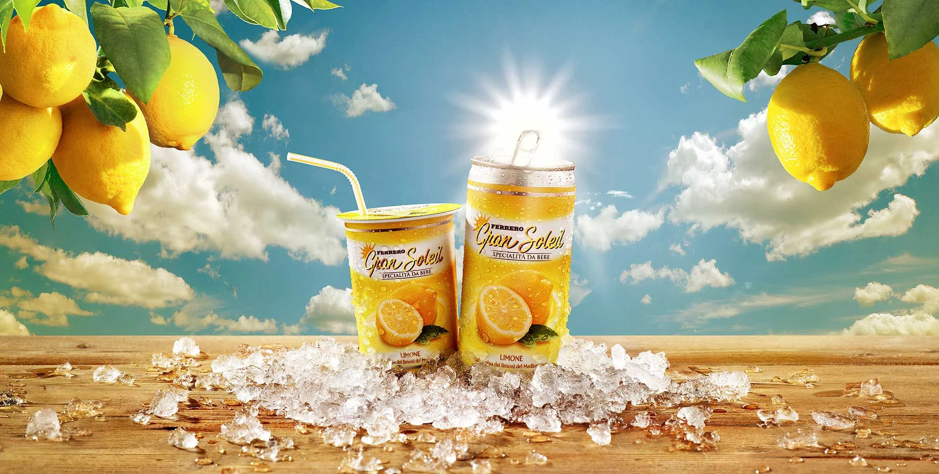 Grand Soleil<br/><span style="font-size:0.8em;">Allestimento granatina</span>