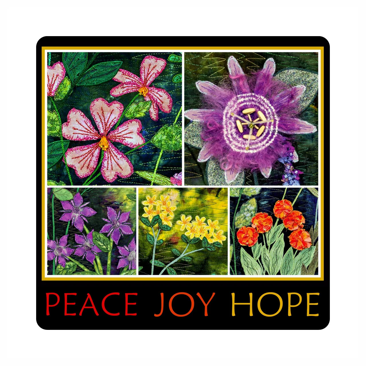 PEACE, JOY, HOPE Small Art Print on Aluminum