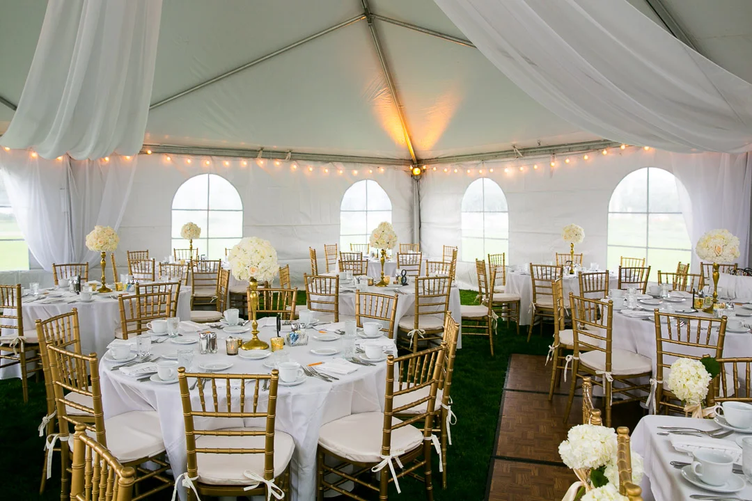 Tented outdoor reception