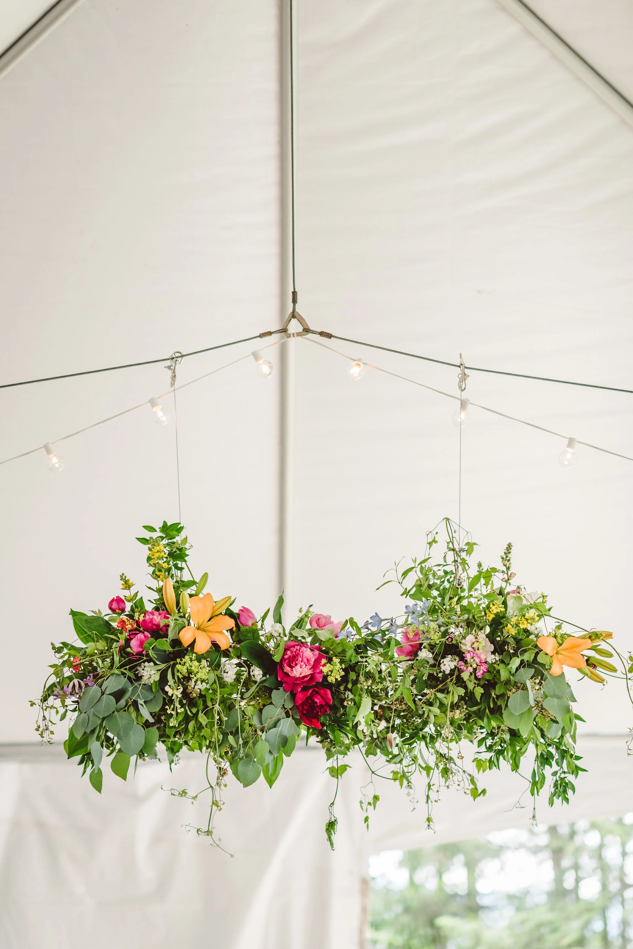 Custom designed floral chandelier 