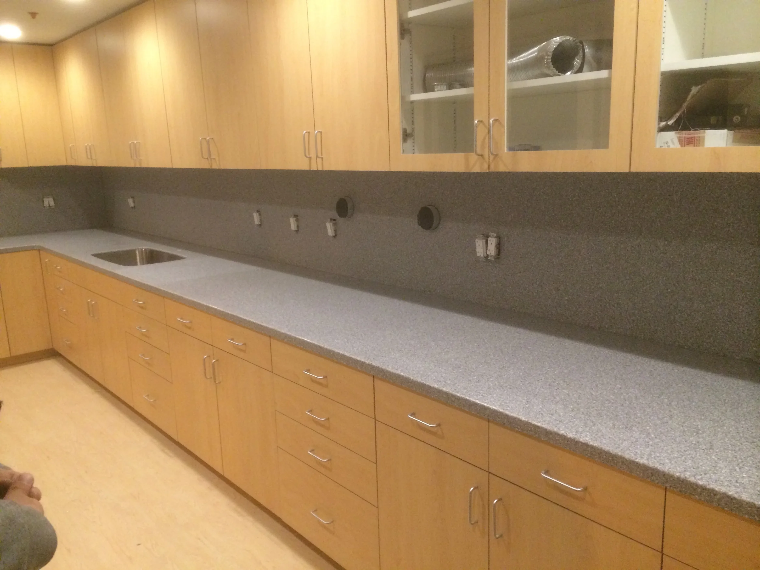  Corian Counter with Full Wall Back Splash 
