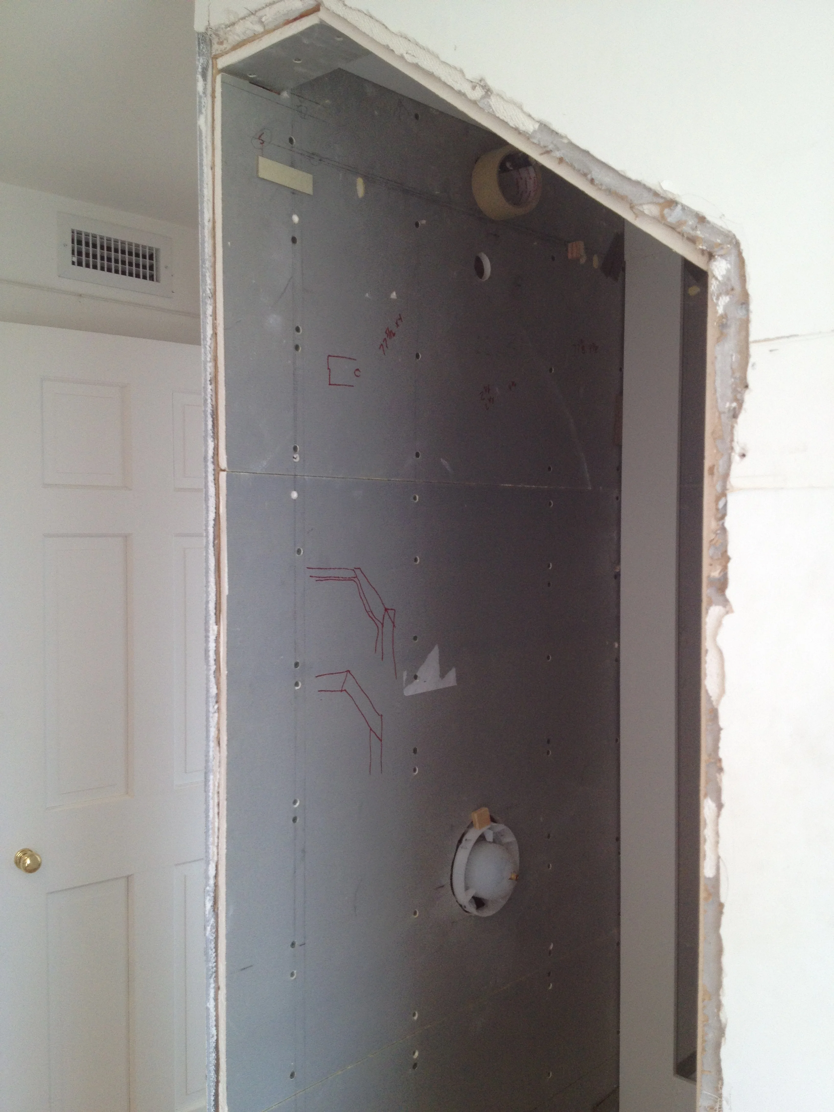  Custom Corian Showers -&nbsp;Before 