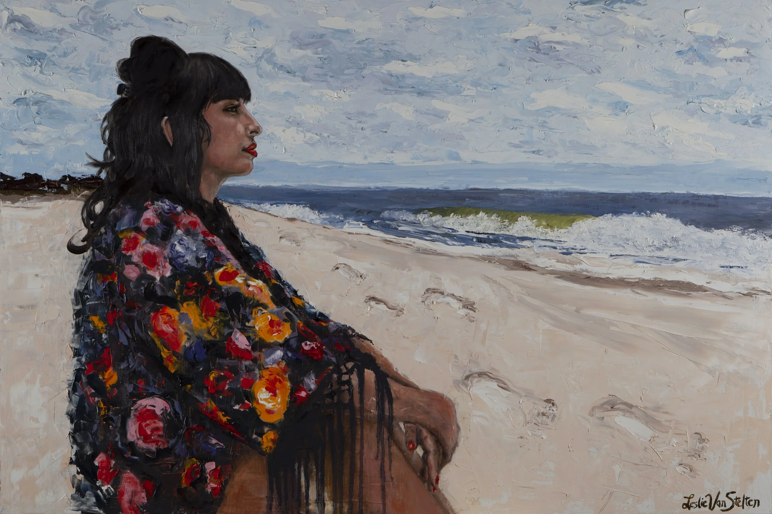 'We Dream in Colors Borrowed from the Sea' 36x24 Oil on Panel