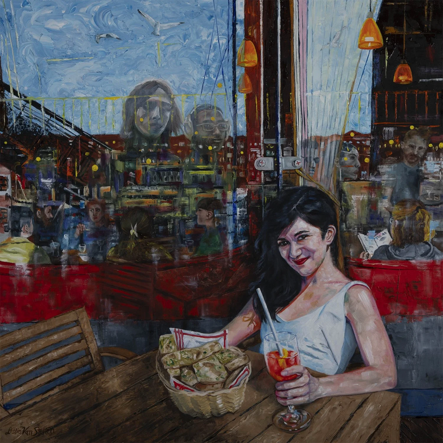 'Aperol Dreams' 20x20 Oil on Panel