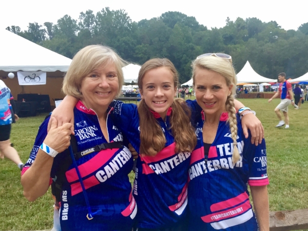 Biking for Multiple Sclerosis- Mom, Kaitlyn, and me 