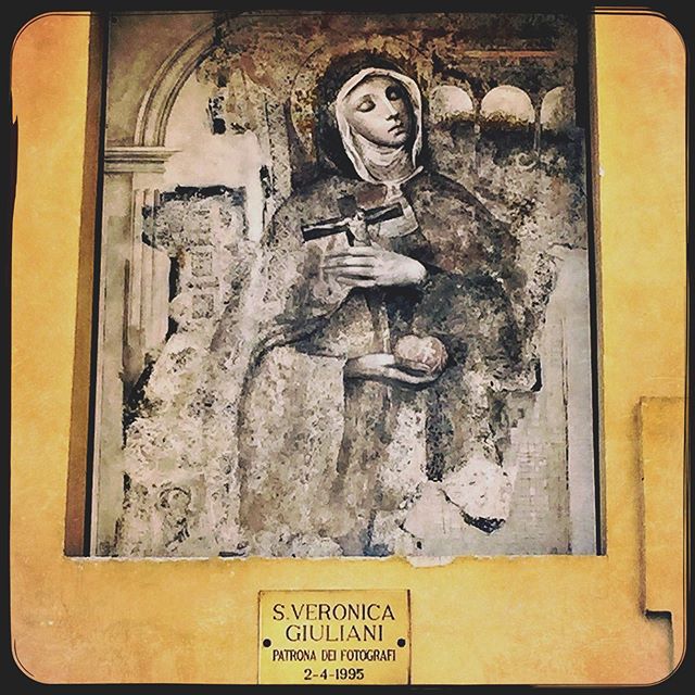 Still in Italy. Found the patron saint of photographers in the astonishing hill top village of Spello. See caption below the image. # #Hipstamatic #JackLondon #Love81 #spello #italyphotography #patronsaint #fotography #curioussoulphotoschool #suzanne