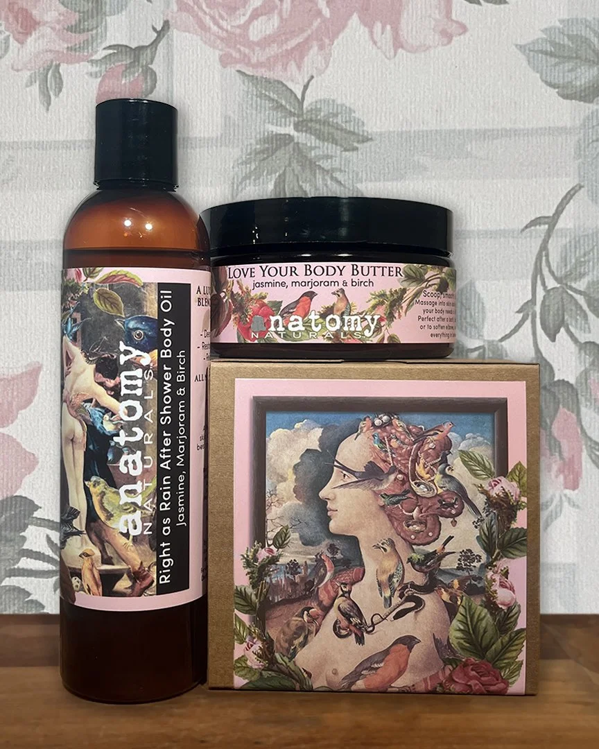 jasmine scented bath and body set with moistuzers and bath salt