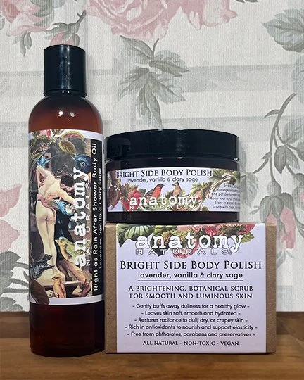 body care bundle with body oil and body scrub