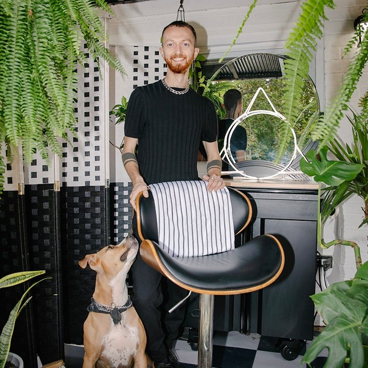 Queer clients are safe to be themselves  at Germantown backyard barber studio