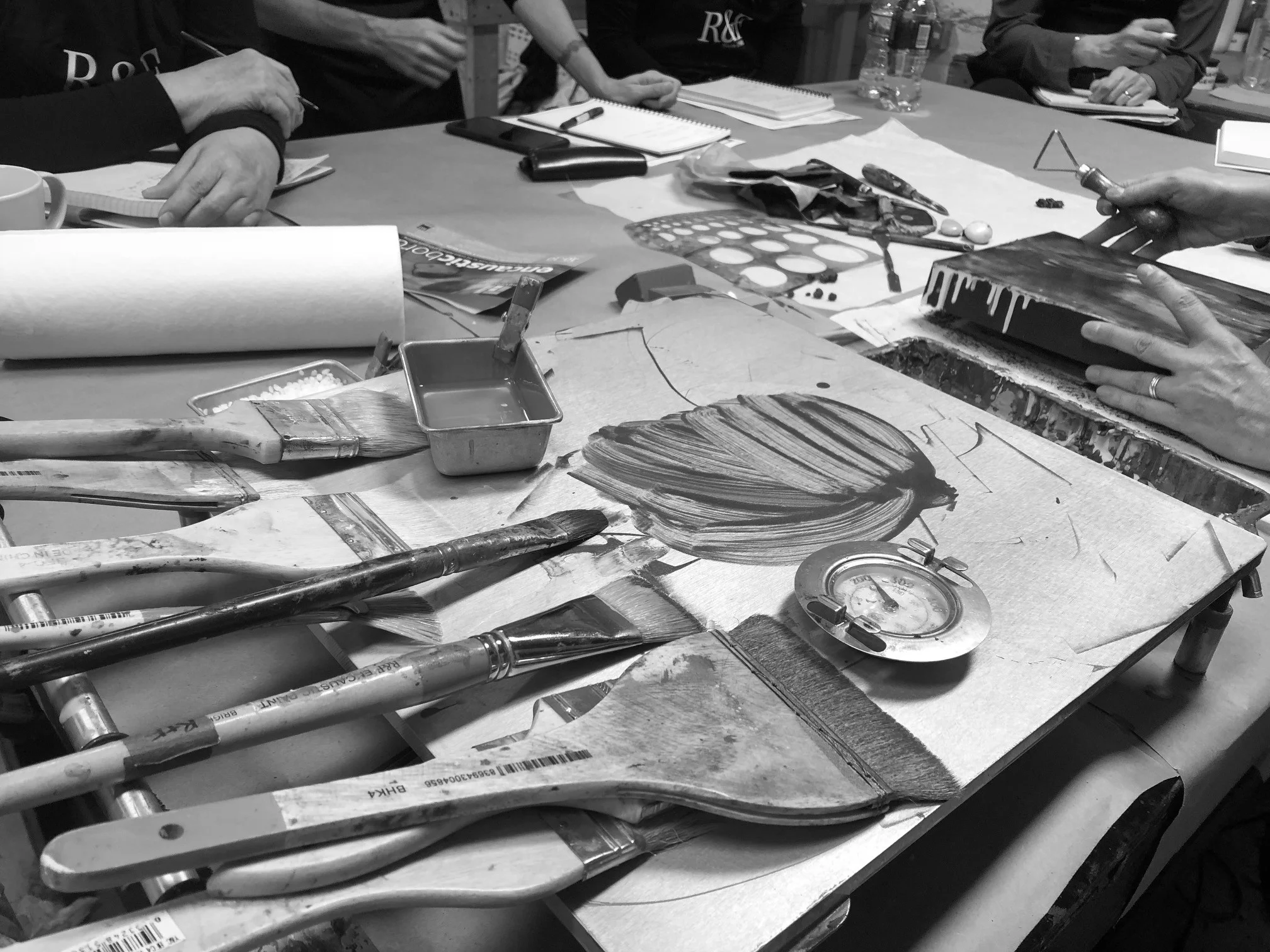  R&amp;F Workshops are designed to build fundamental skills and explore various methods of working with encaustic and Pigment Sticks®   