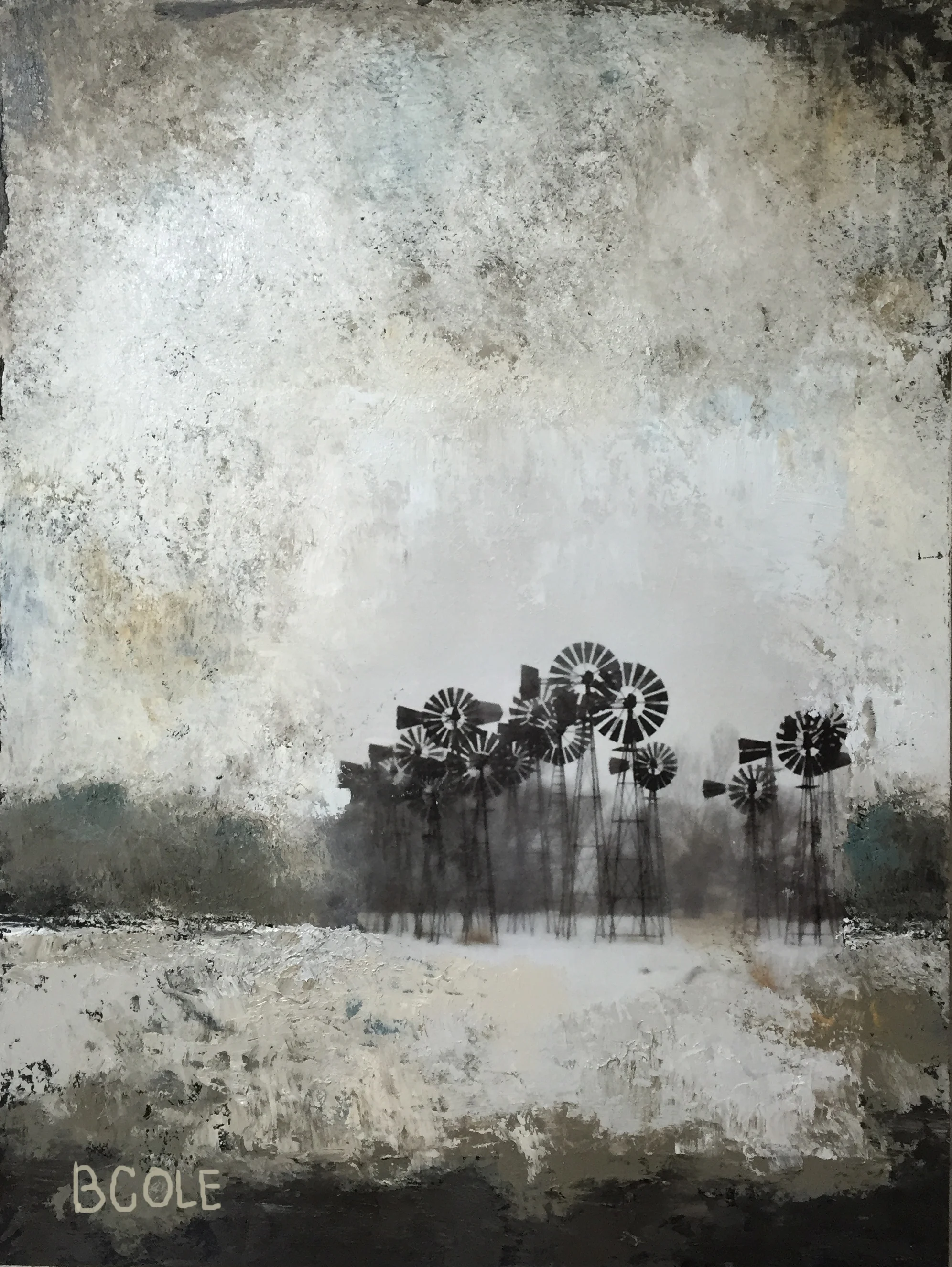 Wind Poets - Photo/Oil/Cold Wax - 18 x 24