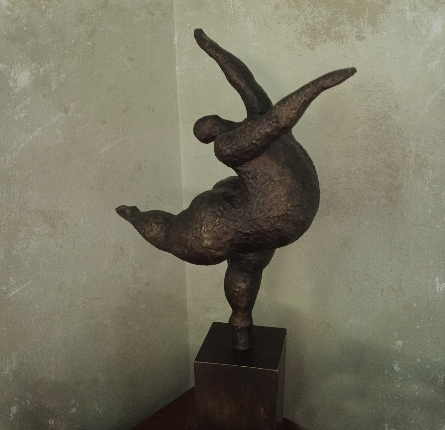 Ballerina Leaping Sculpture, Artist Unknown