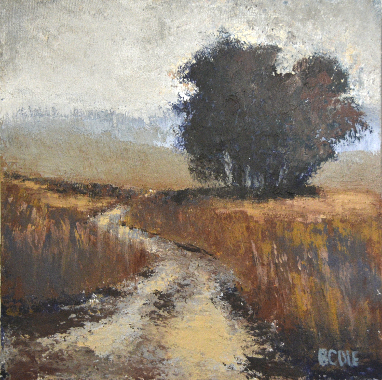 Foggy Morning - Cold Wax and Oil - 12 x 12 © Beth Cole