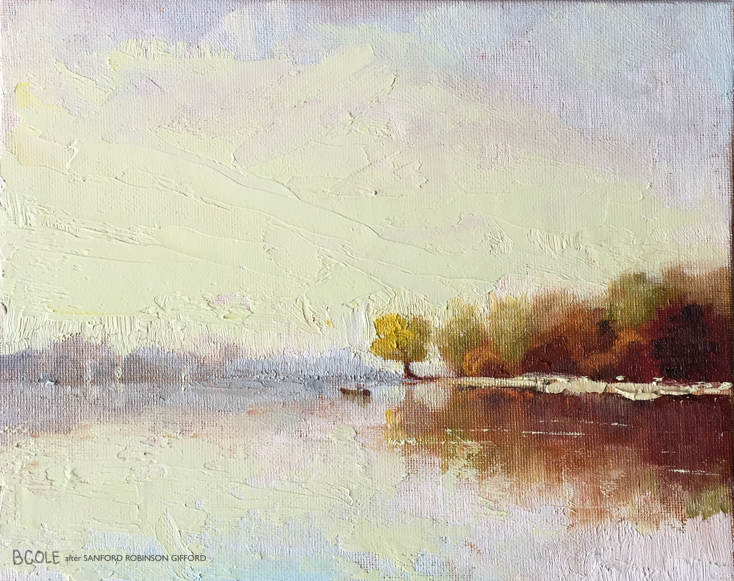 Beth Cole after Sanford Robinson Gifford's Indian Summer Day on the Hudson