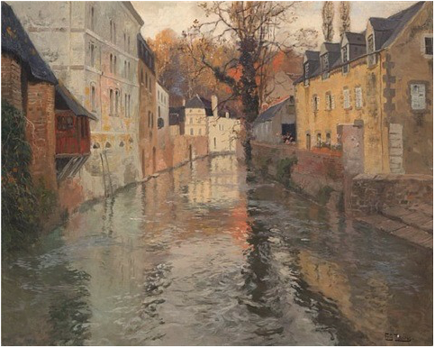 Nordfransk Elveparti by Frits Thaulow
