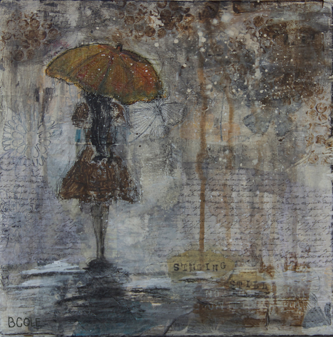 One of My First Pieces -- Rain Girl © Beth Cole | Mixed Media