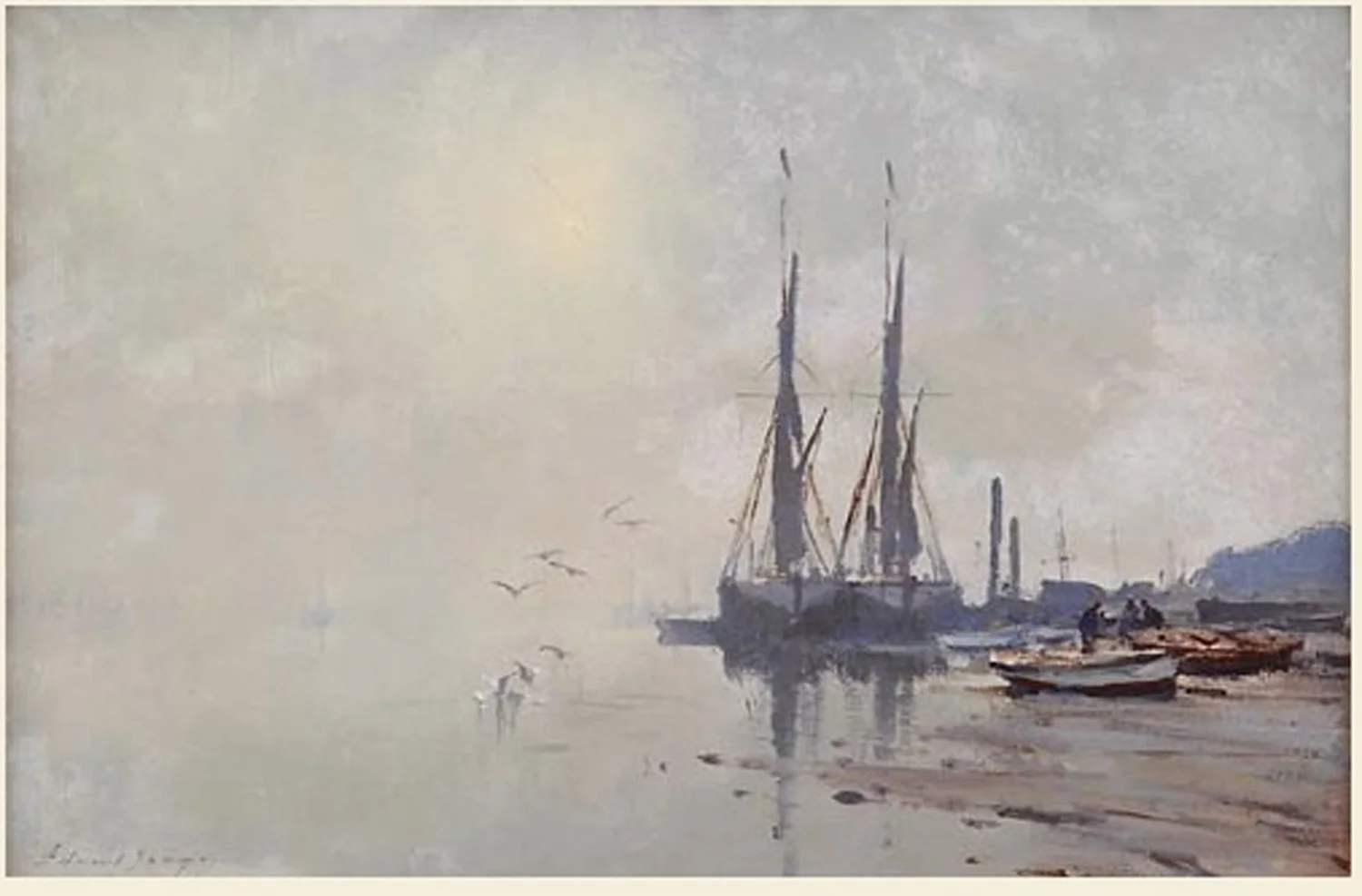 Painting With the Masters - Edward Seago - Boats on the Orwell