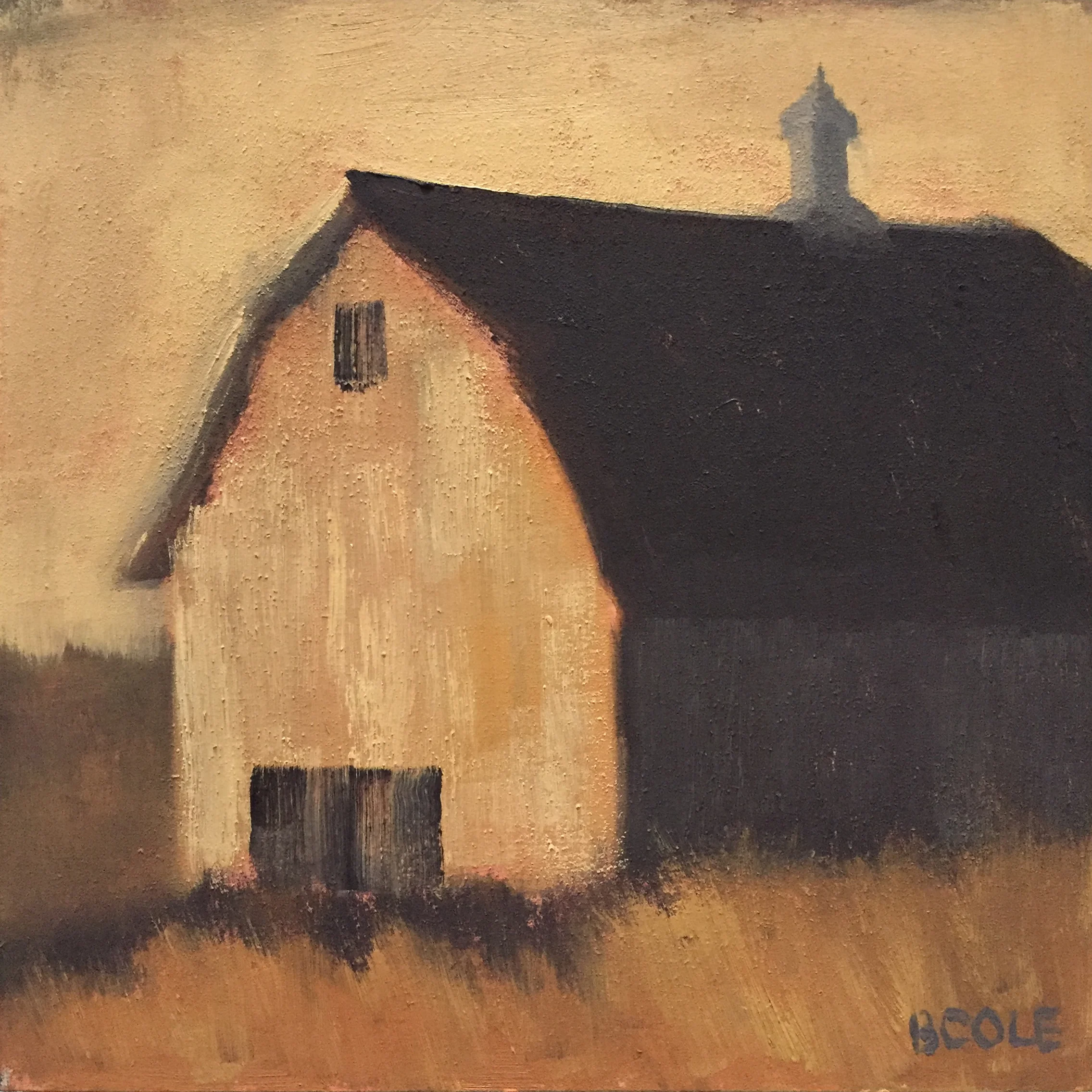 Barn No. 4 | © Beth Cole | 6 x 6 x 1.5 | Oil on Wood Panel