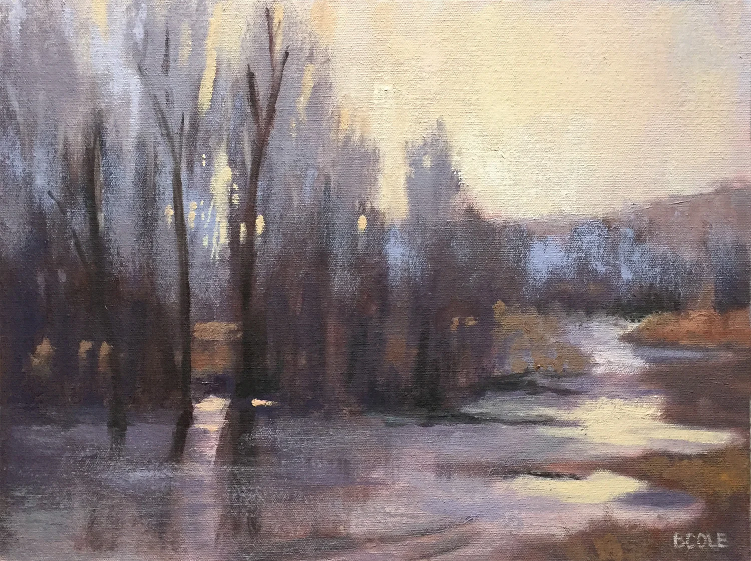 Winter Creek | Oil on Canvas | 12 x 16 | © Beth Cole