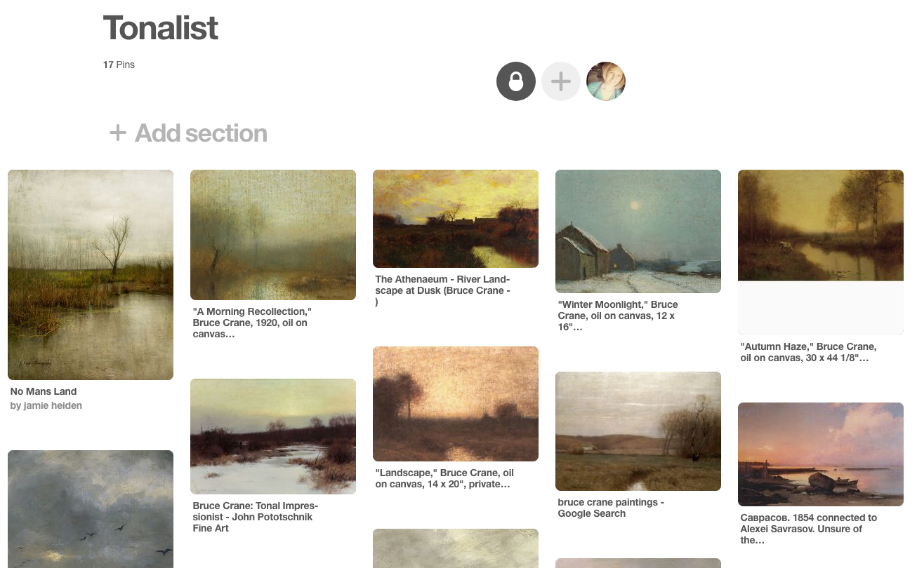 Tonalist Pinterest Board