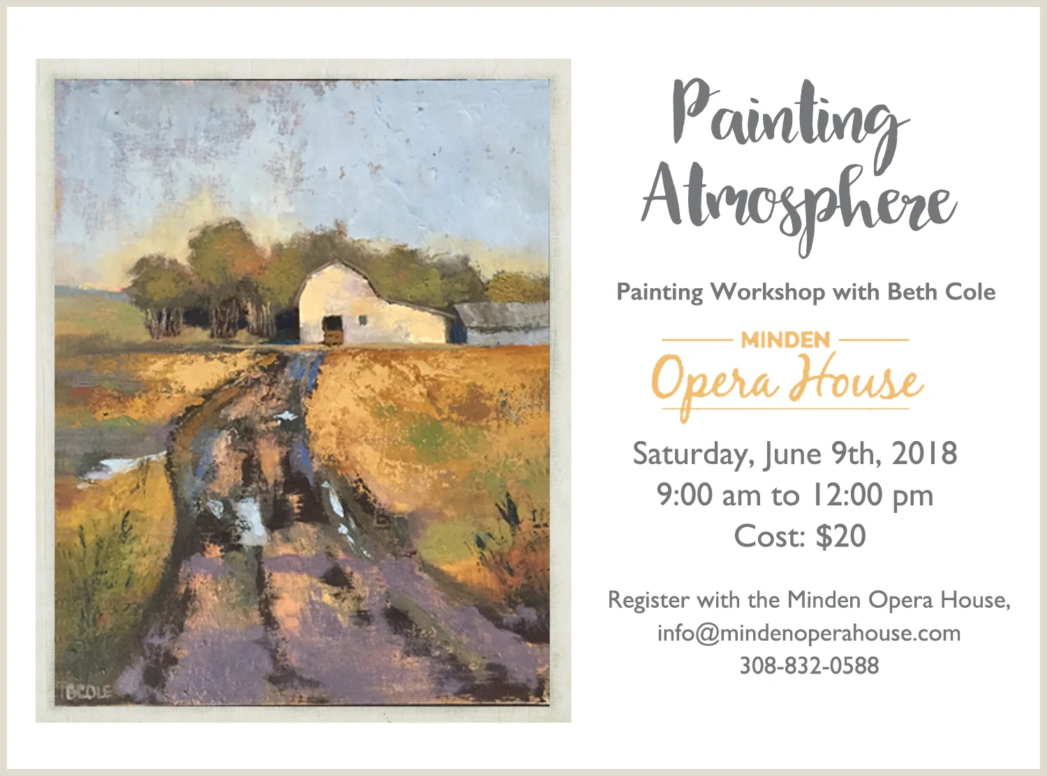 Painting Atmosphere Workshop at the Minden Opera House