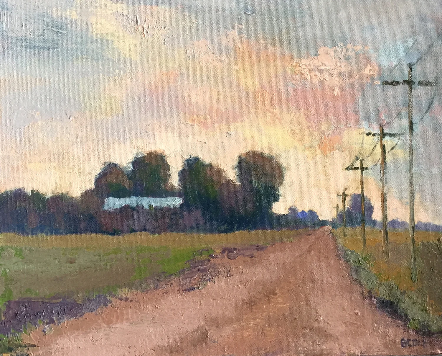 Morning Road - 11 x 14 - Oil on Canvas