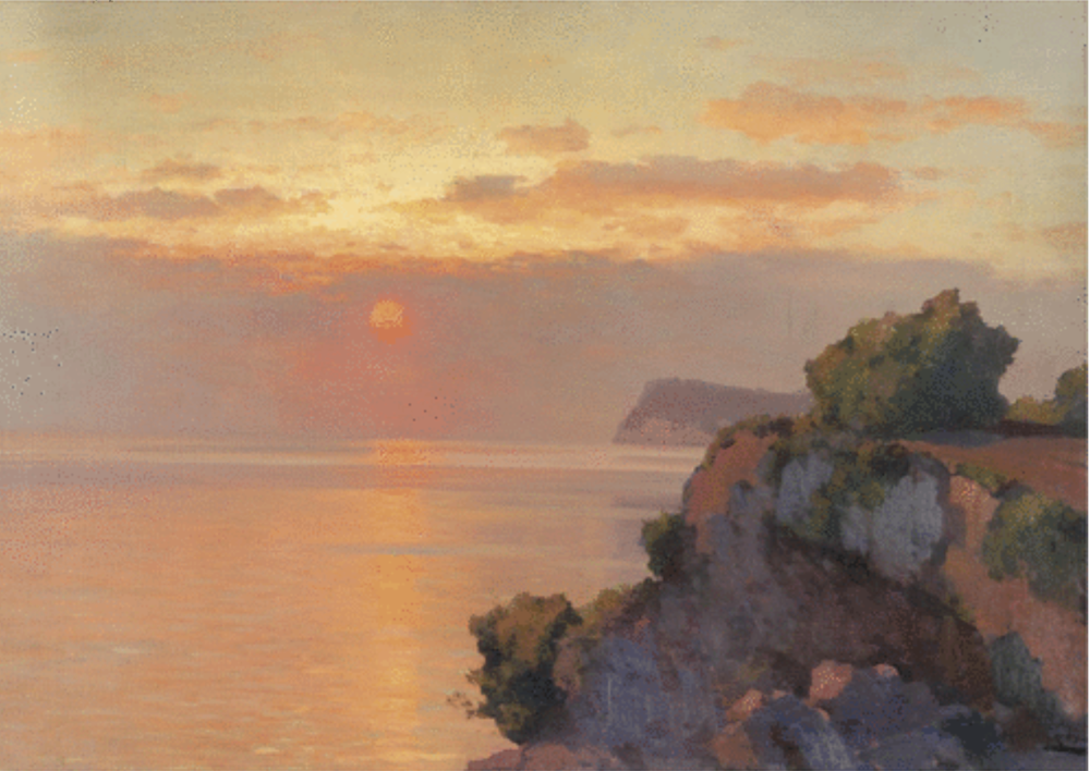 Sunset Over The Sea by Alexei Vasilievech Hanzen
