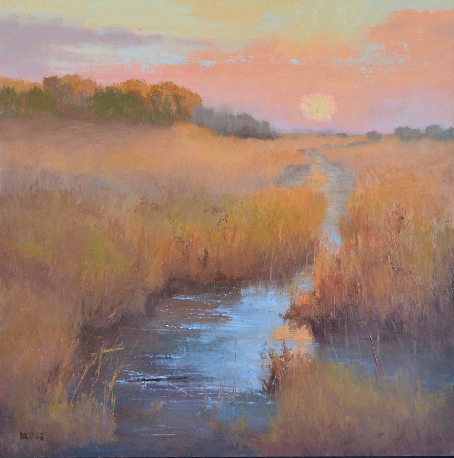 Early Hours Nebraska Landscape Painting