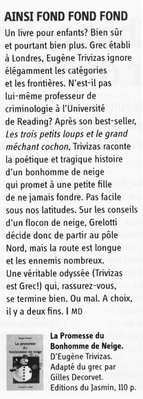 L’HEBDO / 11 DÉCEMBRE 2003 par MD