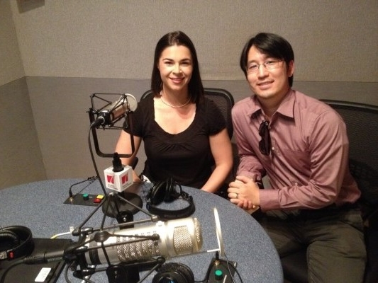 Soprano Donata Cucinotta, who sings Nedda, and music director Eiki Isomura from Opera in the Heights current production of Pagliacci. Photo by St.John Flynn.